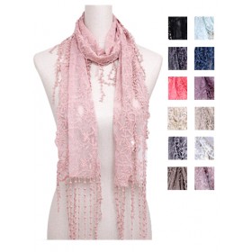 Fashion Lace Scarf 08 - 10 per pack - $1.00 ea